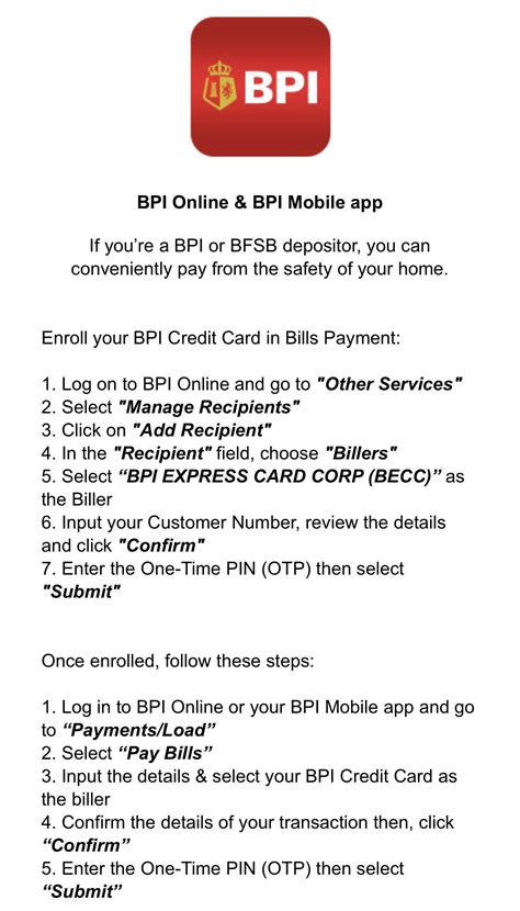 bpi hotline credit card